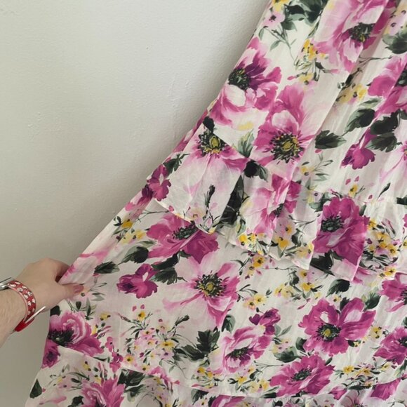 Abercrombie & Fitch Floral Tiered Ruffle Maxi Dress Size XL - Picture 6 of 7